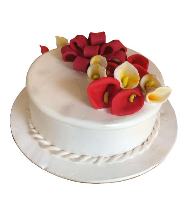 Petals & White Theme Cake