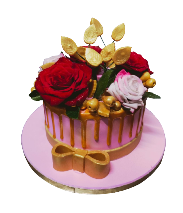 Red Rose Theme Cake