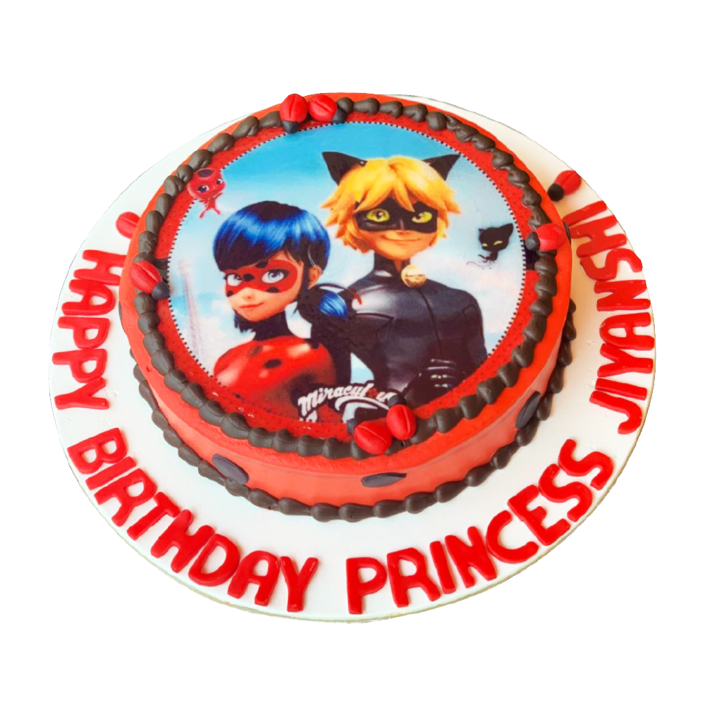 Lady Bug Photo Cake